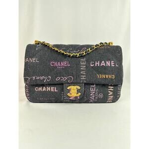 Pre-Owned CHANEL™ Quilted Denim Mood Flap Denim Handbag, Medium